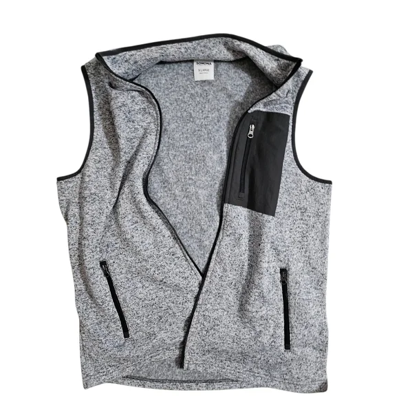 Gray Sonoma Goods For Life Fleece Vest - Picture 8 of 8